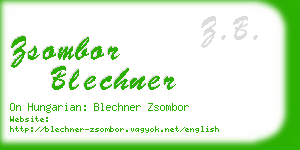 zsombor blechner business card